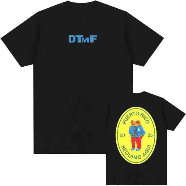 CAMISA DTMF BADBUNNY NEGRA SUELTA