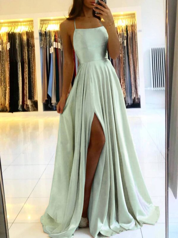 VESTIDO DE NOCHE LARGO DE SATÍN - Image 2