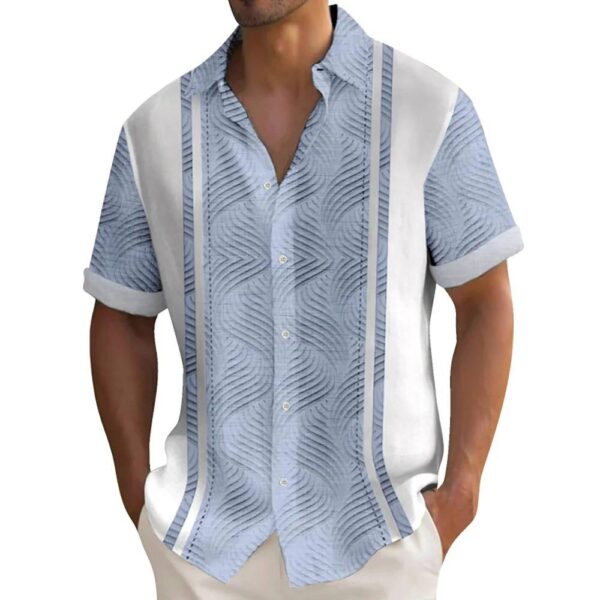 CAMISA PLAYERA OLGADA ESTAMPADA CON RAYAS - Image 12