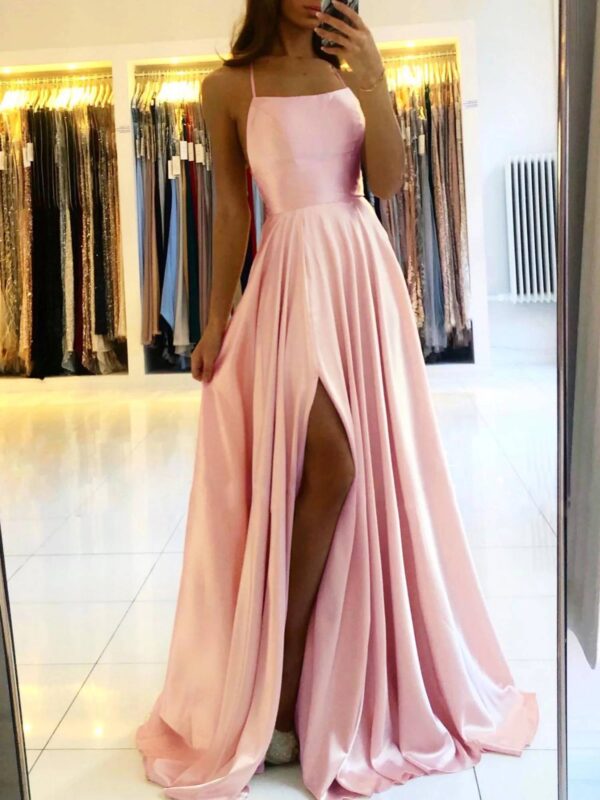 VESTIDO DE NOCHE LARGO DE SATÍN - Image 3