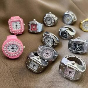 ANILLO RELOJ UNISEX RETRO PLATEADO