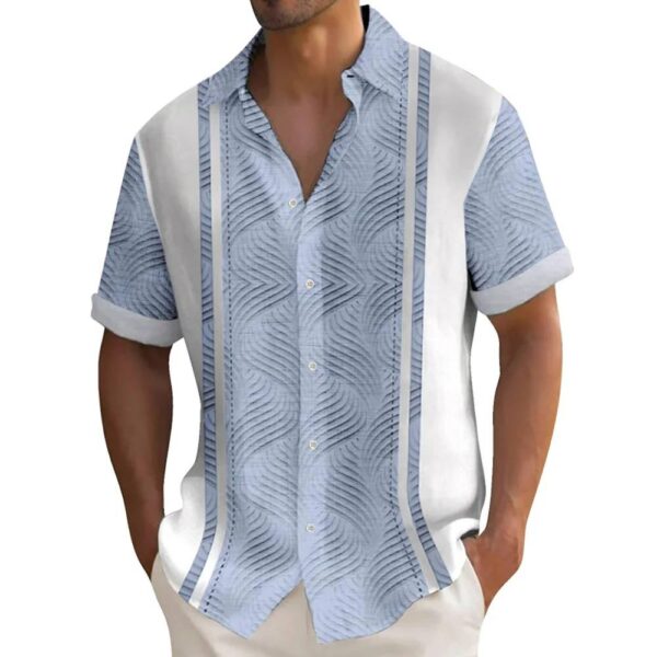 CAMISA PLAYERA OLGADA ESTAMPADA CON RAYAS - Image 4