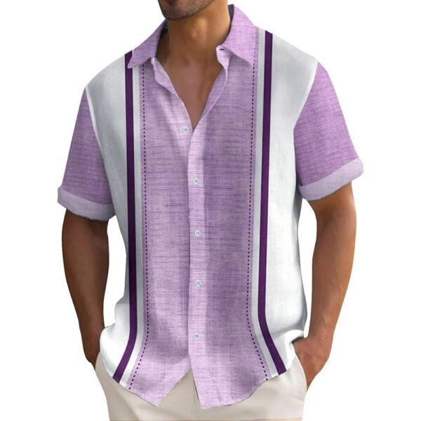 CAMISA PLAYERA OLGADA ESTAMPADA CON RAYAS - Image 13