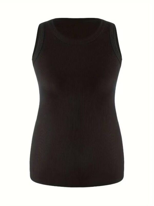 TALLA GRANDE: BLUSA DEPORTIVA SIN MANGAS NEGRA - Image 4