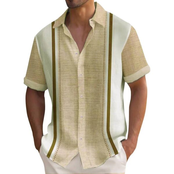 CAMISA PLAYERA OLGADA ESTAMPADA CON RAYAS - Image 8