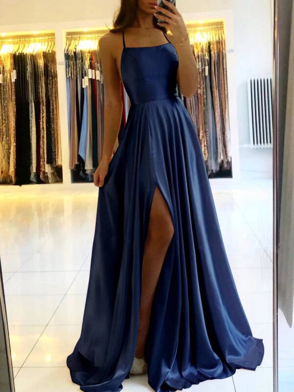 VESTIDO DE NOCHE LARGO DE SATÍN - Image 15