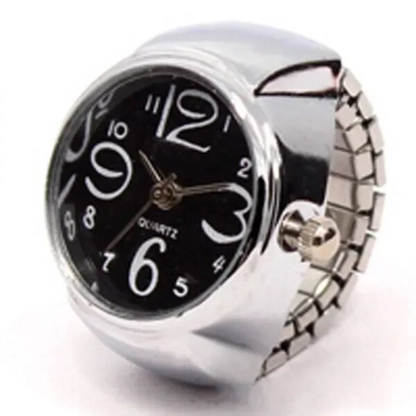 ANILLO RELOJ UNISEX RETRO PLATEADO - Image 15