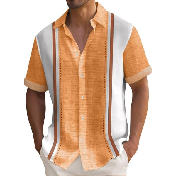 CAMISA PLAYERA OLGADA ESTAMPADA CON RAYAS - Image 9