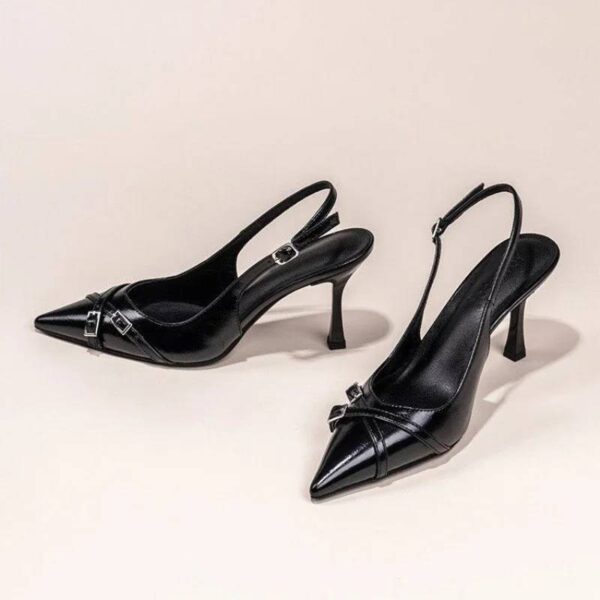 ZAPATO DE TACON CON PUNTA ESTRECHA CON HEBILLA ELEGANTE - Image 8