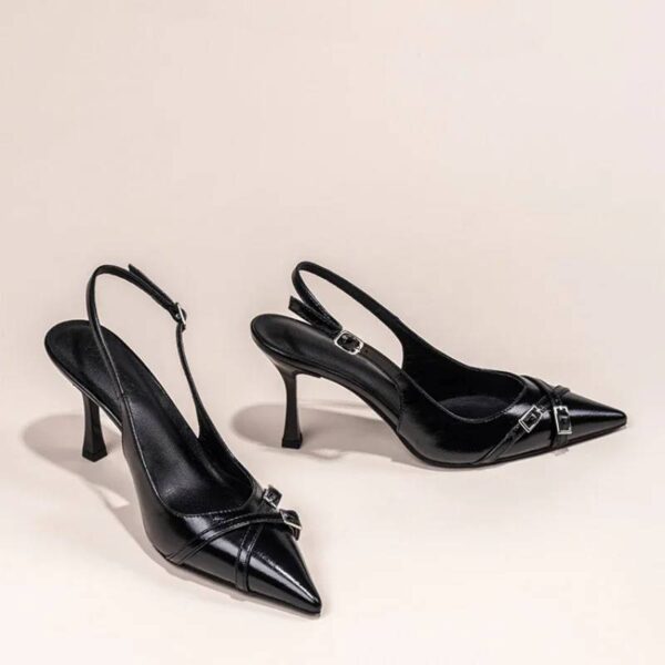 ZAPATO DE TACON CON PUNTA ESTRECHA CON HEBILLA ELEGANTE - Image 3
