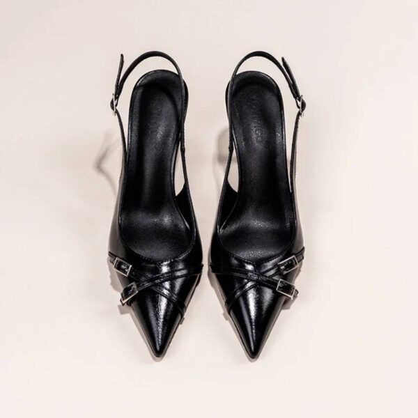 ZAPATO DE TACON CON PUNTA ESTRECHA CON HEBILLA ELEGANTE - Image 4