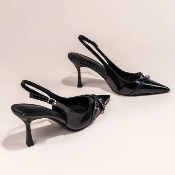 ZAPATO DE TACON CON PUNTA ESTRECHA CON HEBILLA ELEGANTE - Image 5